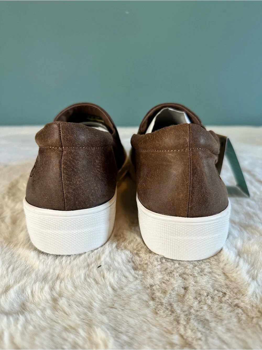 Roper Western Slip-On Sneakers Brown Turquoise Cross Studded Women’s 9